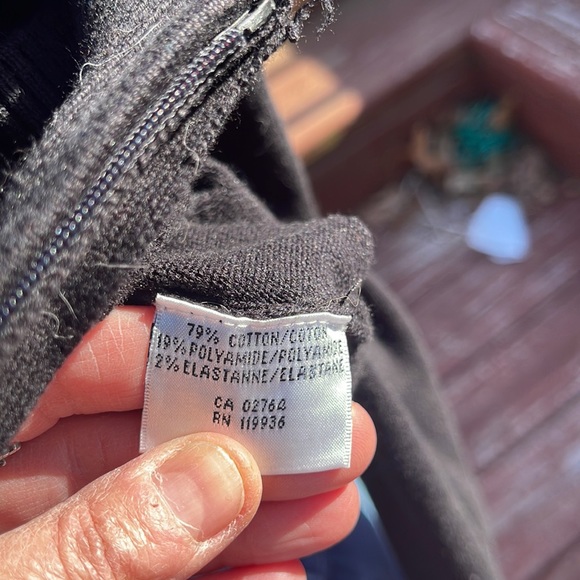 N VO Black Zipper Sweater with Blackstone Emblem  Size M - Picture 10 of 11